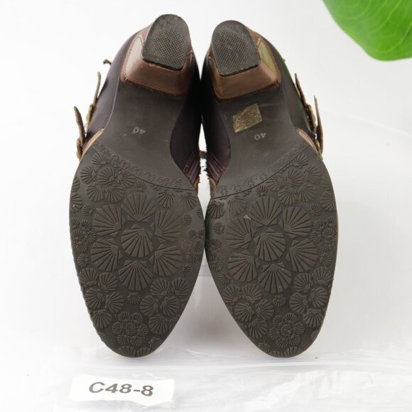 L'Artiste Spring Step Womens Redding Boots Size 40 9 Brown Block Heel Booties - Picture 8 of 12